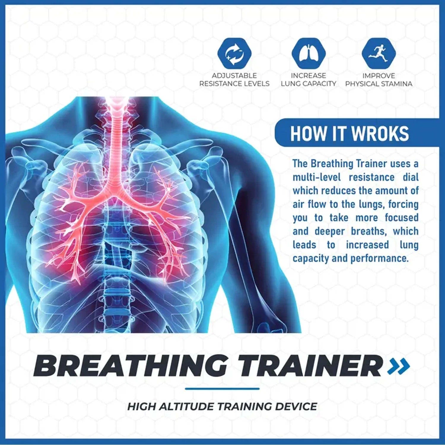 Lung Capacity Abdominal Breathing Trainer