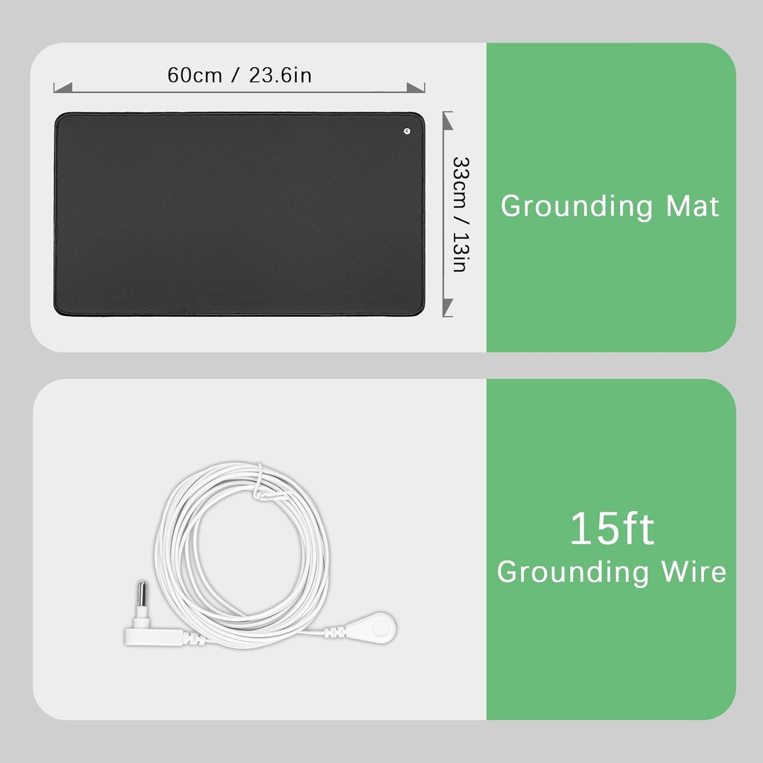 Grounding Mat with 15Ft Grounding Cord, Grounding Pad Kit, Earth Therapy for Feet.