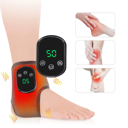 Electric Foot Heat Massager Hot Compresses Vibration Massager Breathable Material Foot and Ankle Joint Hot Compress Protection