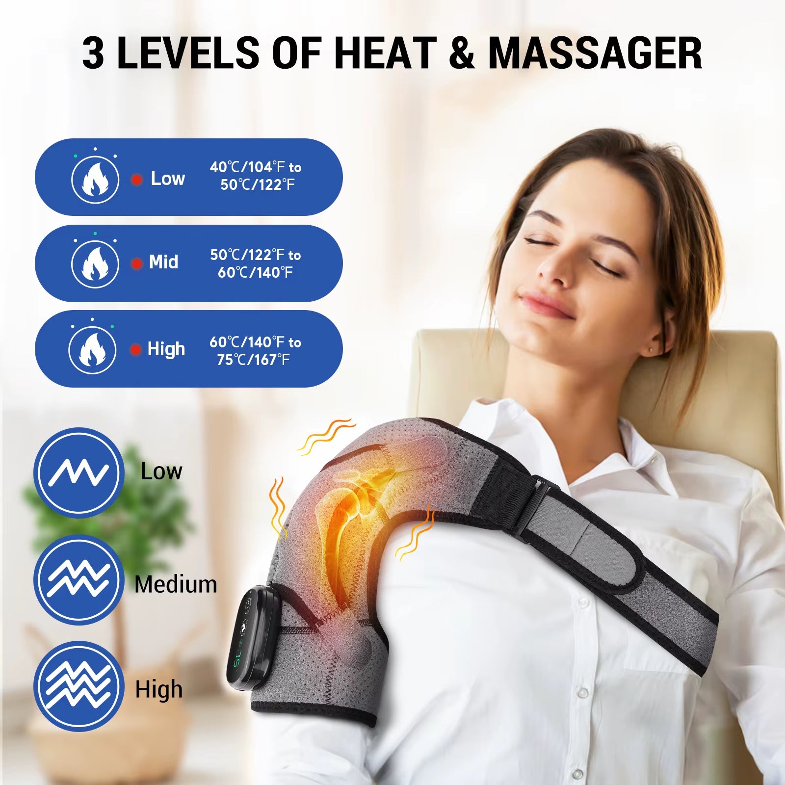 Electric Heating Shoulder Massager 