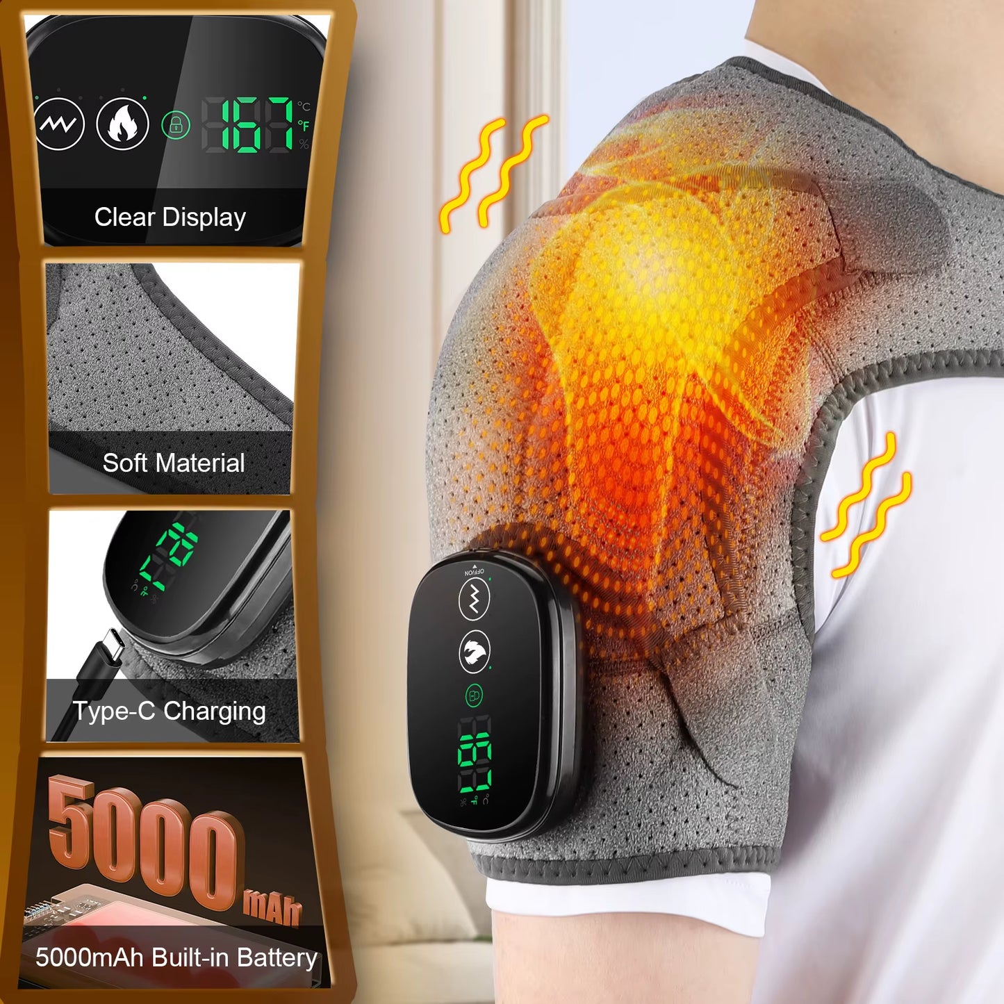 Electric Heating Shoulder Massager 