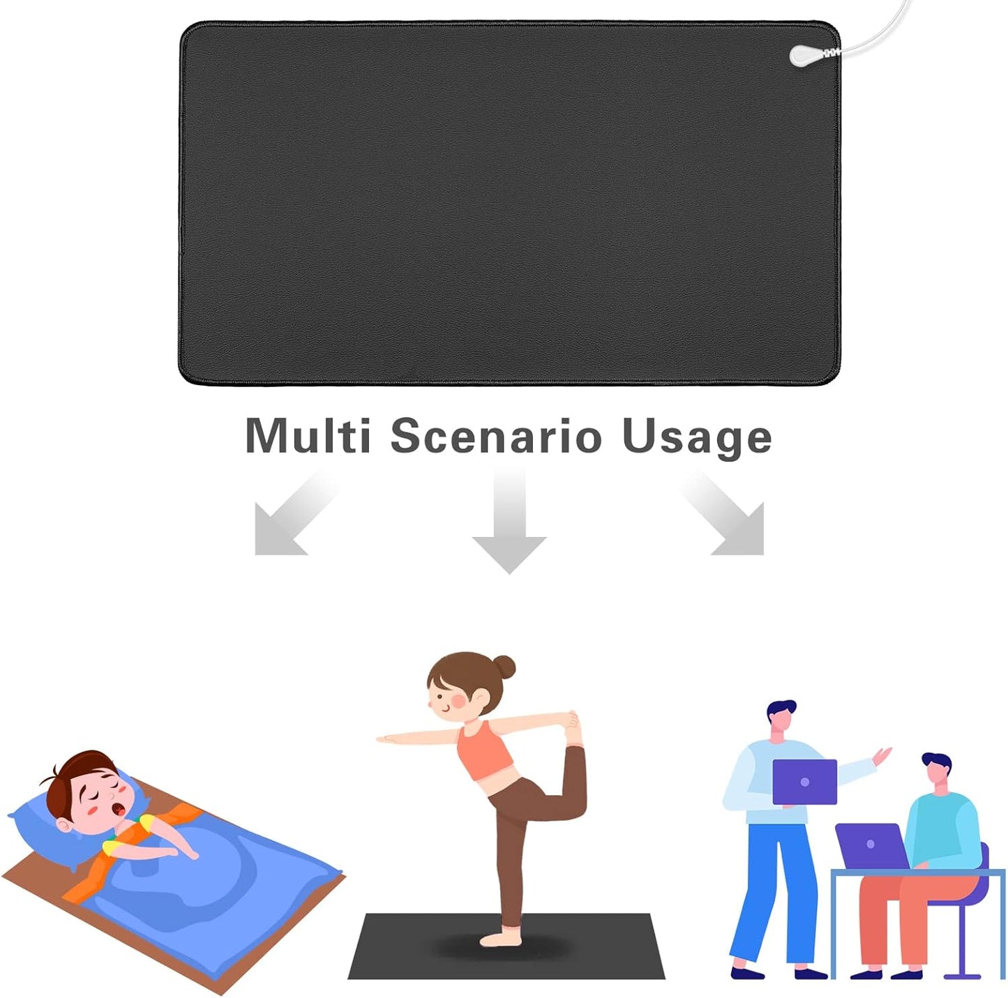 Grounding Mat with 15Ft Grounding Cord, Grounding Pad Kit, Earth Therapy for Feet.